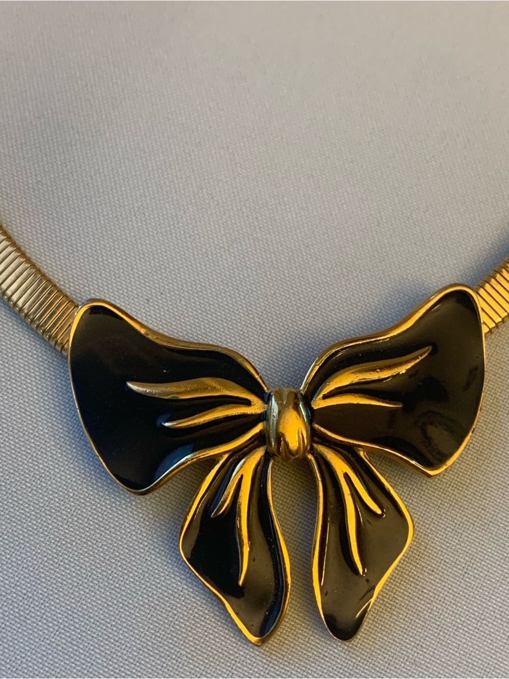 Gold and Teal Bow Pendant Necklace - Women Jewelry